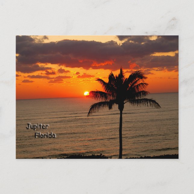 Cartão Postal Nascer do sol em Júpiter (Frente)