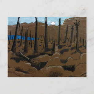 Cartão Postal Nascer do sol, Inverness Copse por Paul Nash (1918