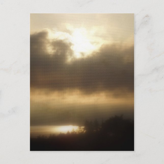 Cartão Postal nascer do sol sobre o rio Columbia #1 (Frente)