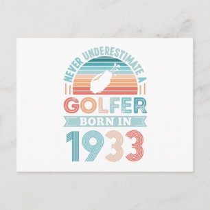 Cartão Postal Nascer Golfer 1933 90 de Golfe Pai de Presente de 