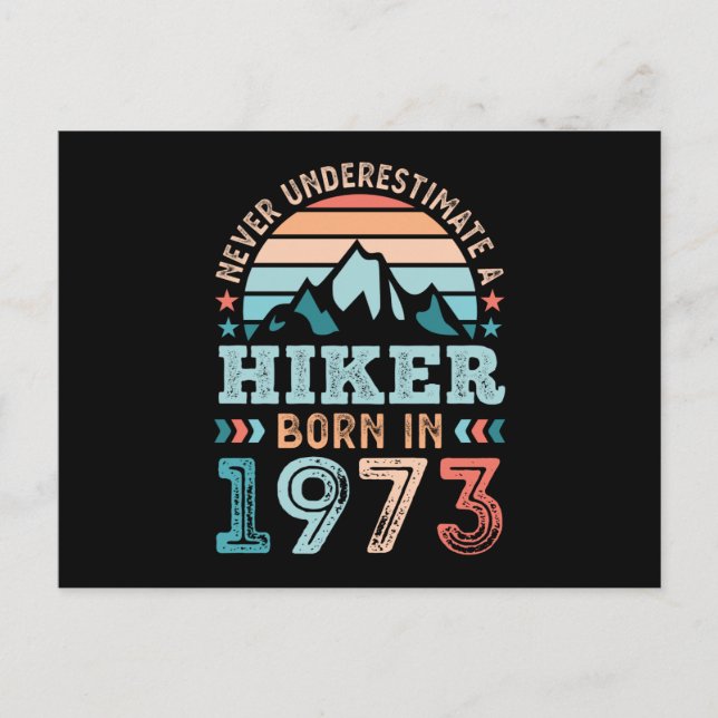 Cartão Postal Nascer Hiker em 1973, 50º Aniversário do Presente (Frente)
