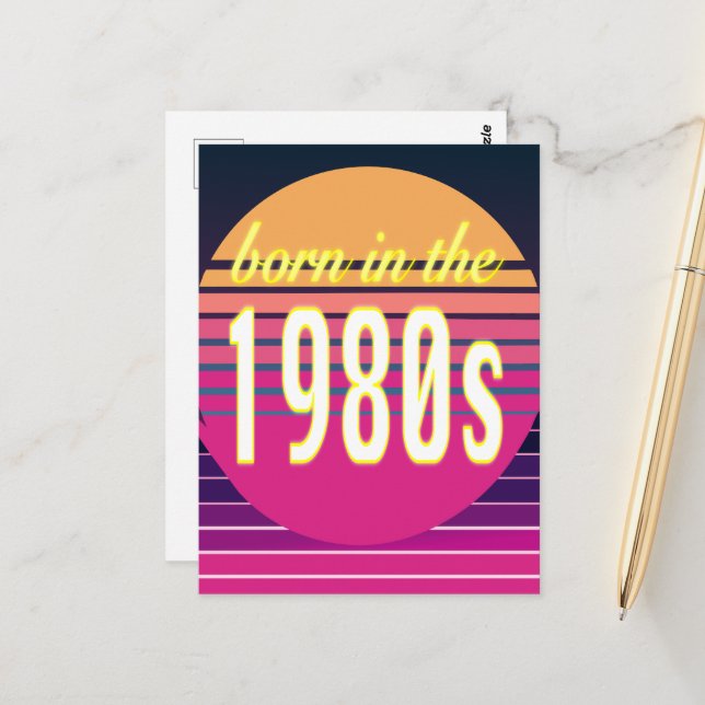 Cartão Postal Nascer na década de 1980, Milênio, geração X, ano  (Frente/Verso In Situ)