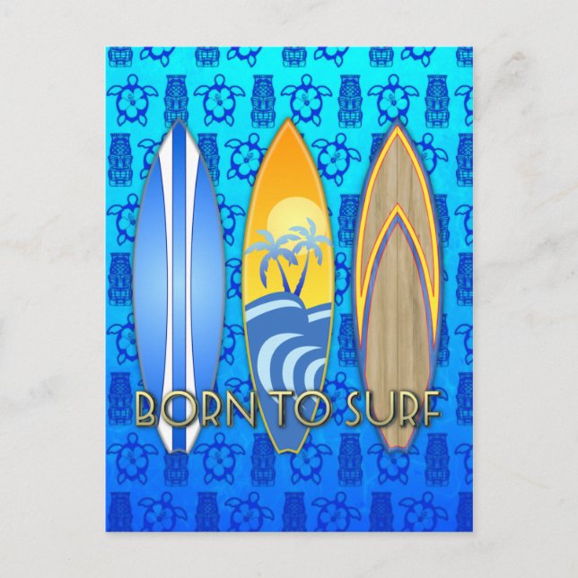 Cartão Postal Nascer Para Surf (Frente)