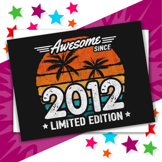 Cartão Postal Nascido em 2012 Edição Limitada Retro Incrível Des (Criador carregado)