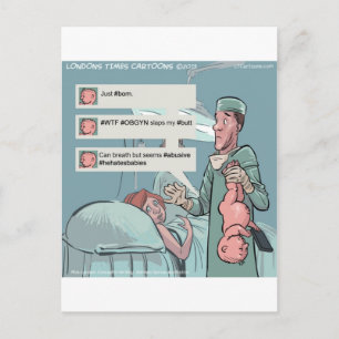 Cartão Postal Nascido Para Tweets Engraçados Cartoon