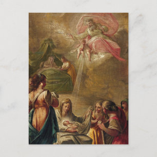 Cartão Postal Nascimento da Virgem por Francesc Pla i Duran