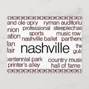 Cartão Postal Nashville Brown