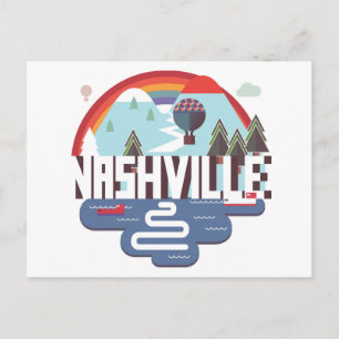 Cartão Postal Nashville Em Design