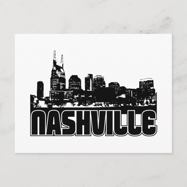 Cartão Postal Nashville Skyline (Frente)