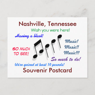 Cartão Postal Nashville Souvenir