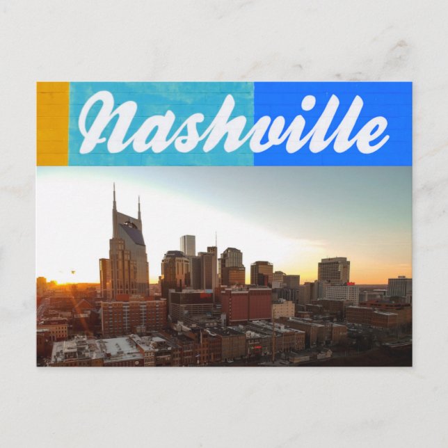 Cartão Postal Nashville Tennessee City Scape Beauful (Frente)