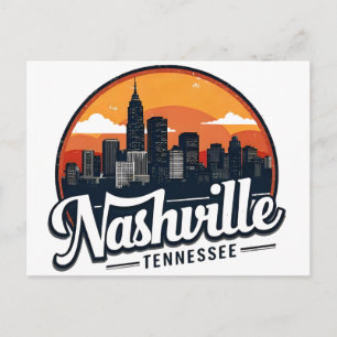 Cartão Postal Nashville Tennessee retro horizonte
