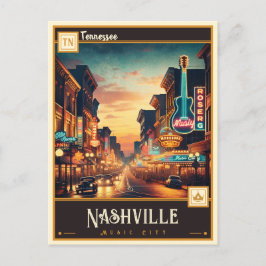 Cartão Postal Nashville, Tennessee | Vintage