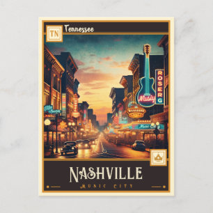 Cartão Postal Nashville, Tennessee   Vintage
