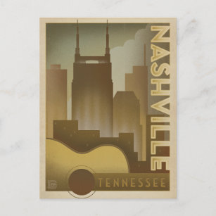 Cartão Postal Nashville, TN - Linha do Violão