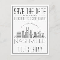 Nashville Wedding | Skyline Estilizado Salvar a Da