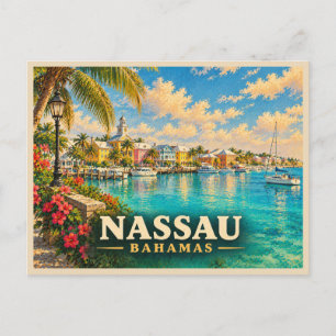 Cartão Postal Nassau Bahamas Viagens Antigas