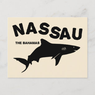 Cartão Postal Nassau - Camisa-T de mergulho de tubarão das Baham
