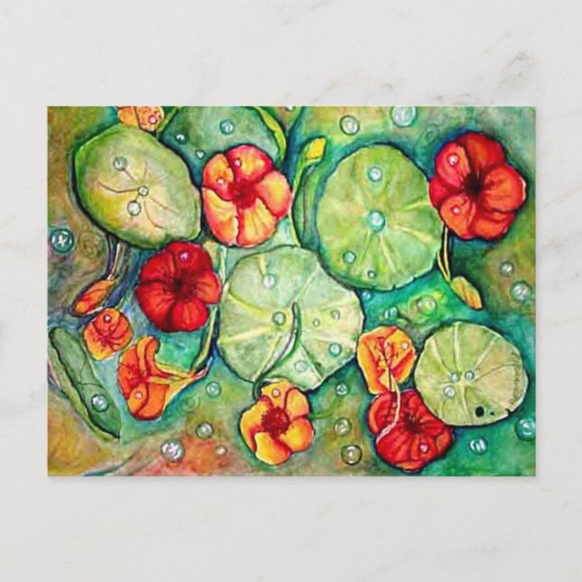 Cartão Postal Nasturtium Water Fantasy (Frente)