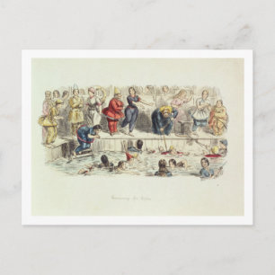 Cartão Postal Natação para Mulheres, 1844 (lito)
