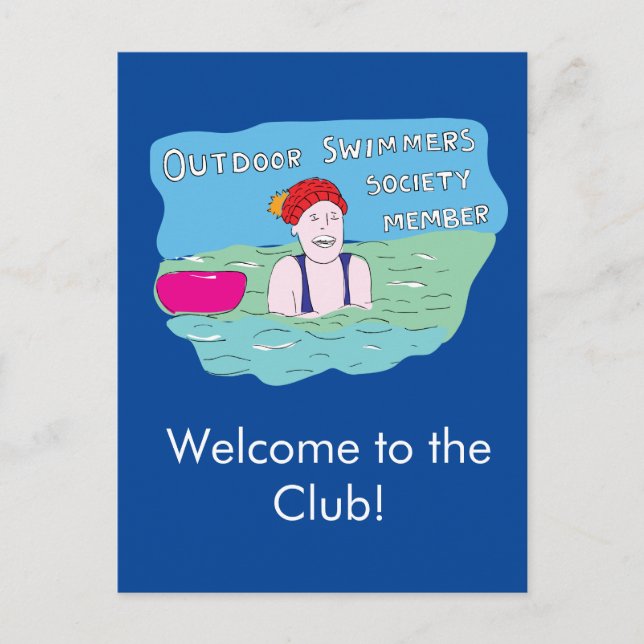 Cartão Postal Natação selvagem (Frente)