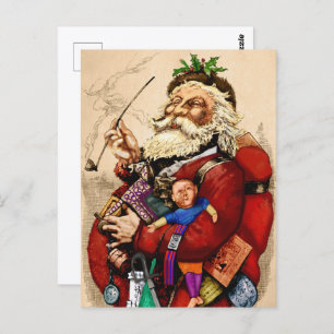 Cartão Postal Natais vintages, Brinquedos da Pipe do Papai Noel