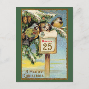 Cartão Postal Natal Antigo Feliz