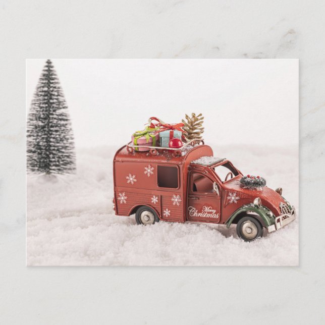 Cartão Postal Natal Antigo Feriado  (Frente)