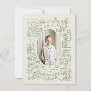 Cartão Postal natal ao redor do mundo   globetrotter de férias