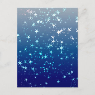 Cartão Postal Natal brilha estrelas céu azul