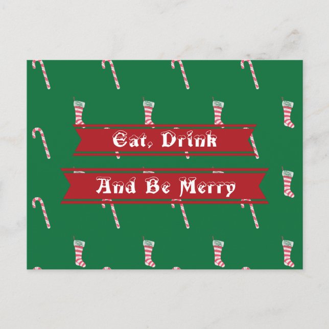 Cartão Postal Natal da Candy e do Estoque (Frente)