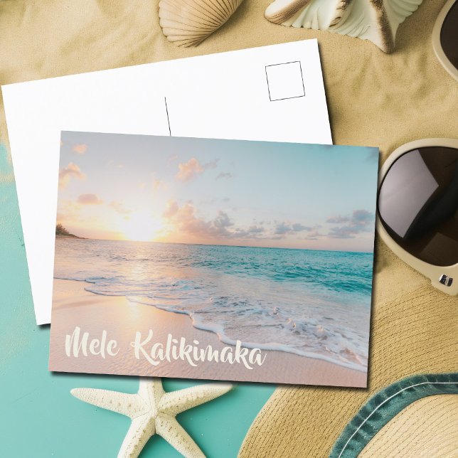 Cartão Postal Natal da Ilha Tropical de Mele Kalikimaka (Criador carregado)