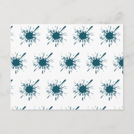 Cartão Postal Natal da neve azul-clara