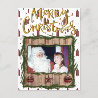 Cartão Postal Natal da Rússia Vermelha e Verde