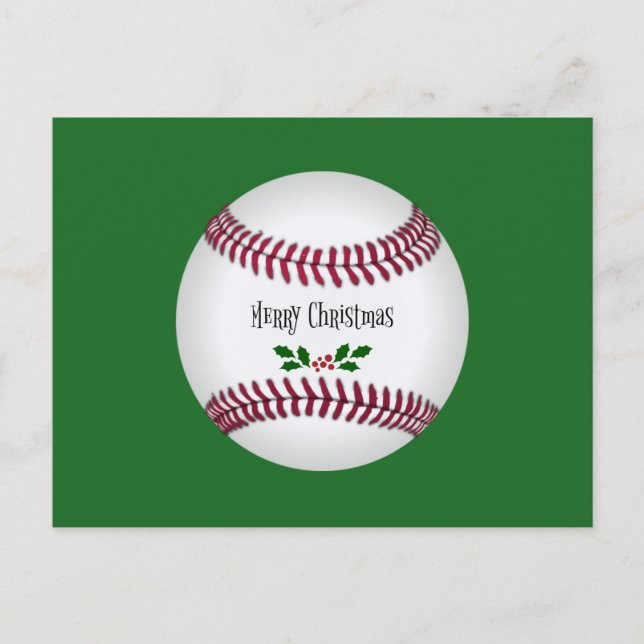 Cartão Postal Natal do Baseball (Frente)