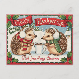 Cartão Postal Natal do porco-espinho