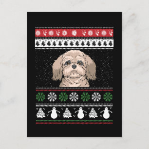 Cartão Postal Natal do Shih Tzu