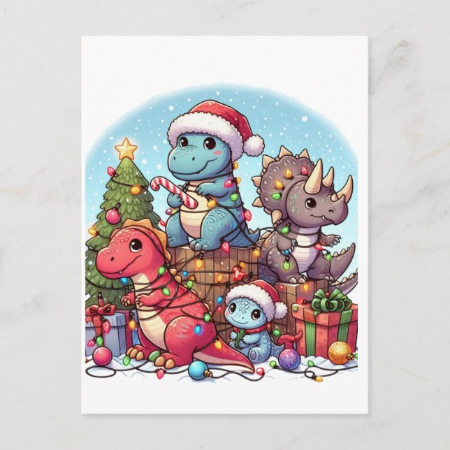 Cartão Postal Natal dos dinossauros ,  (Frente)