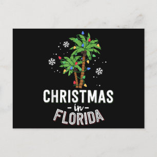 Cartão Postal Natal Em Flórida A Família Palm Trees Va