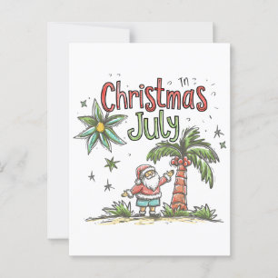 Cartão Postal Natal em julho: Papais noeis tropicais e Férias de