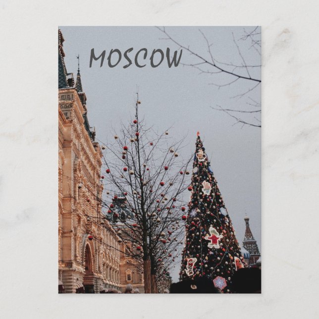 Cartão Postal Natal em Moscou (Frente)