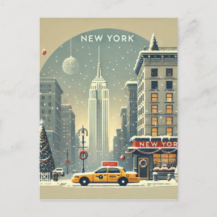 Cartão Postal Natal em Nova York Estátua da Liberdade de Féria