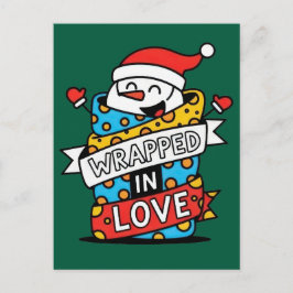 Cartão Postal Natal Envolvido em Amor