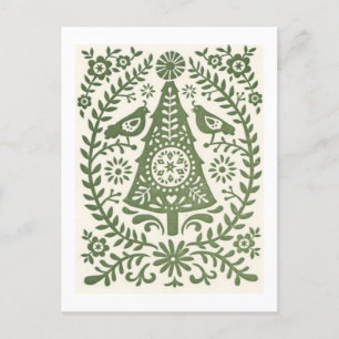 Cartão postal - Natal Escandinavo Verde