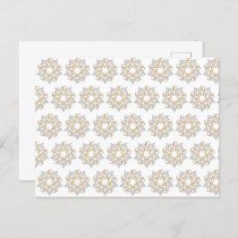 Cartão Postal Natal - Estrela, Dourada Caligrafia Prateada