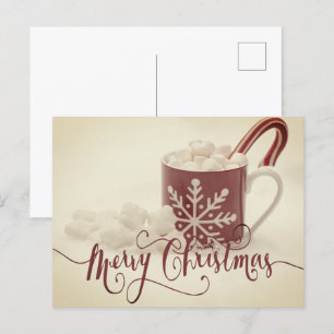 Cartão Postal Natal Feliz Cacau Antigo