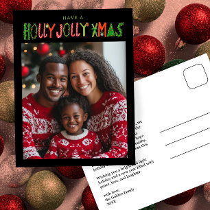 Cartão Postal NATAL FELIZ FERIADO Natal PERSONALIZADO Foto