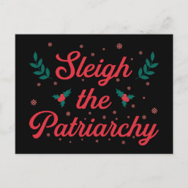 Cartão Postal Natal Feminista Derrubar o Patriarcado