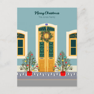 Cartão Postal Natal Férias Casa Festiva Portuguesa