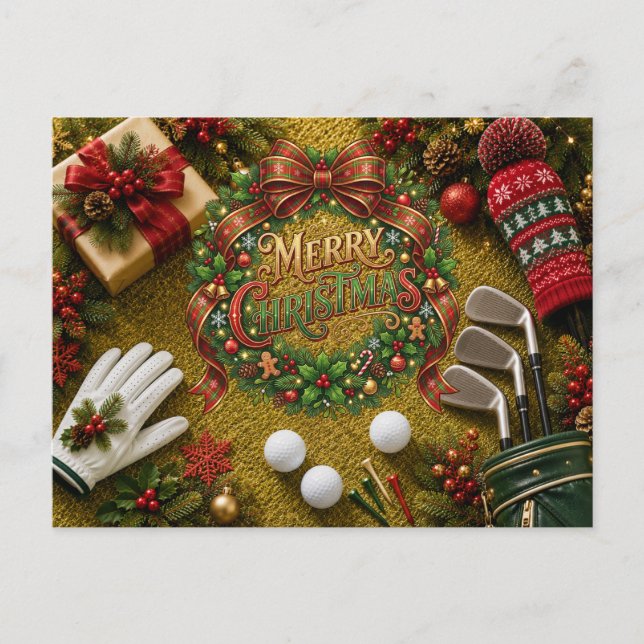 Cartão Postal Natal Golfe Férias (Frente)